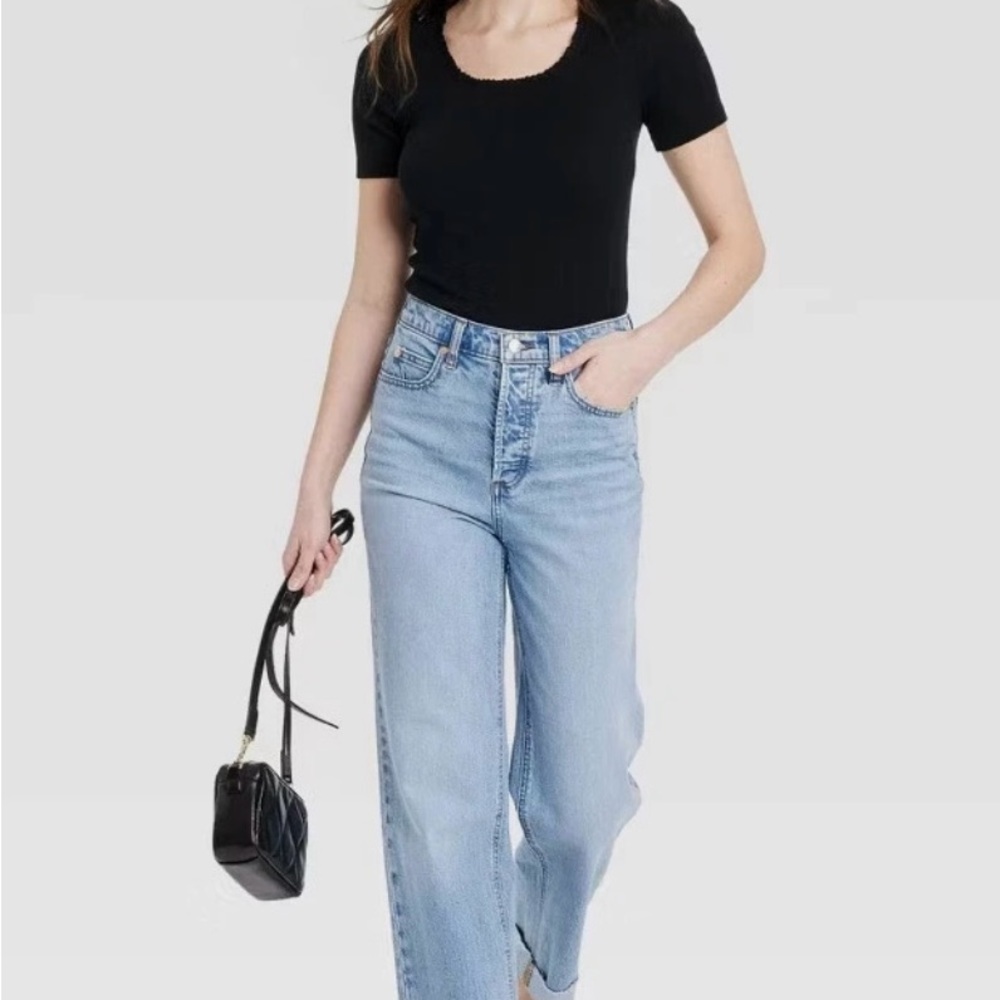 Universal Thread Highest- Rise Straight Ankle Cuffed Jeans